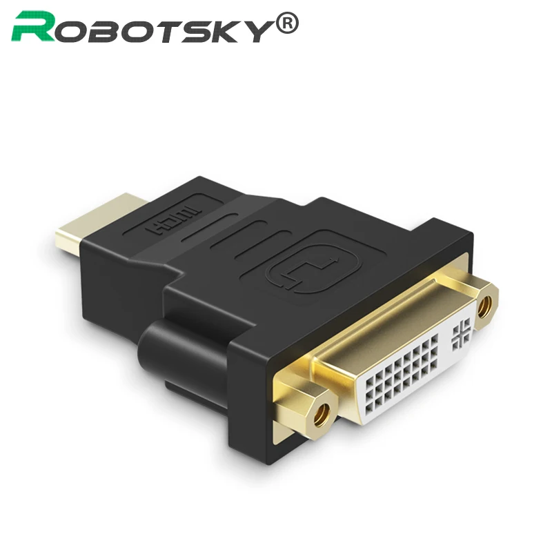 

HDMI Female to DVI DVI-I 24+5 Pin Male Converter Adapter HDMI2DVI Switch for PC PS3 Projector TV Box HDTV LCD TV