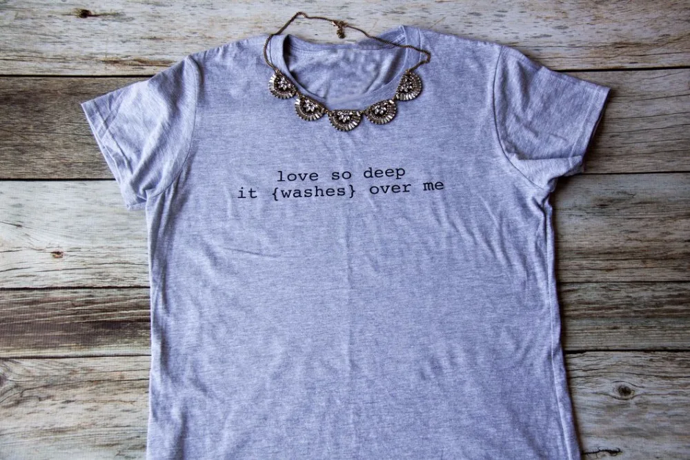 Amor tan profundo se lava sobre mí camisa camiseta cristiana Jesús de las mujeres unisex camisetas tops camiseta tumblr algodón calidad Amor tan profundo se lava sobre mí camisa camiseta cristiana Jesús de las mujeres unisex camisetas tops camiseta tumblr algodón calidad