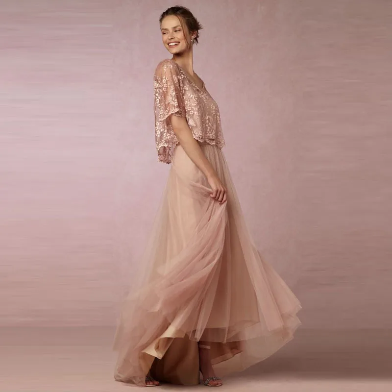 

Graceful 100cm 3 Layers Solf Tulle Skirt Custom Made Rose Pink Women Saia Faldas Jupe Maxi Long Skirt for Wedding Prom Skirt