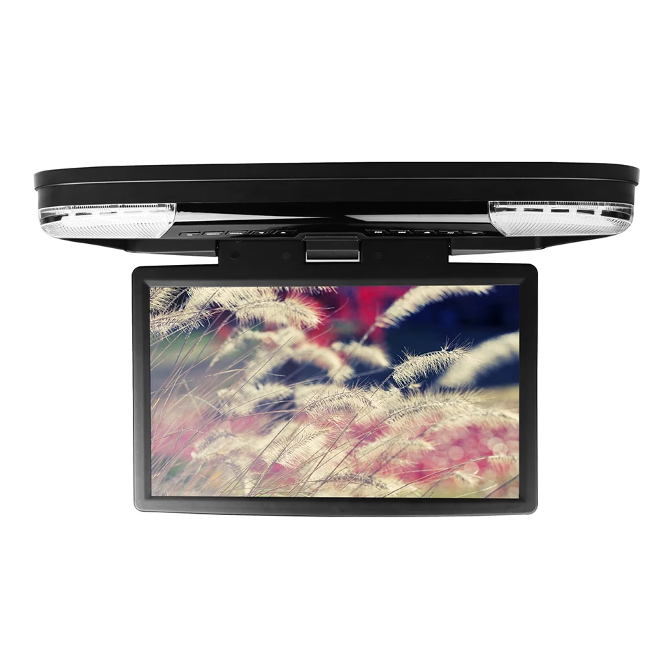 Sale 15.6" Car Roof Mounted DVD Player With 32 Bits Game Flip Down Monitor Ultra-thin Overhead Wide Screen HDMI Port Ceiling HD Video 3