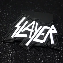 Рок-Группа нашивка Slayer металлическая полоса нашивки для одежды железные нашивки буквы Вышитые нашивки на одежду Значки для одежды F