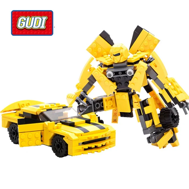 

221pcs Transform Series Bumblebee Building Blocks Model Toys Robot 2 In 1 Vehicle Sports Car  Bricks 8711 Kids Birthday Gift