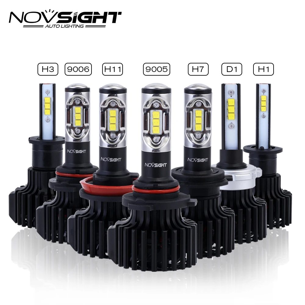 

NOVSIGHT H4 LED 60W 8400LM Led H7 9006/HB4 H11/H8 H1 H3 D1/D2/D3/D4 H15 6000K Car Headlight Bulbs