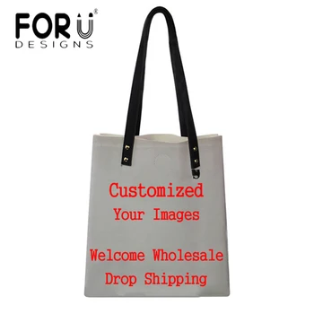 

FORUDESIGNS Personality Customize Women Large Handbags Stylish PU Leather Shoulder Shopping Bags Bolsa Mujer Girls Tote Bag 2019