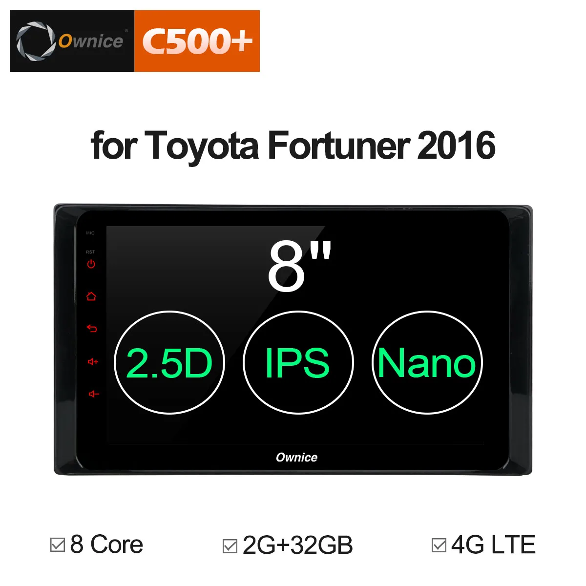 Ownice C500 + G10 Octa 8 Core Android 1 радио Автомобильный GPS DVD стерео проигрыватель для Тойота