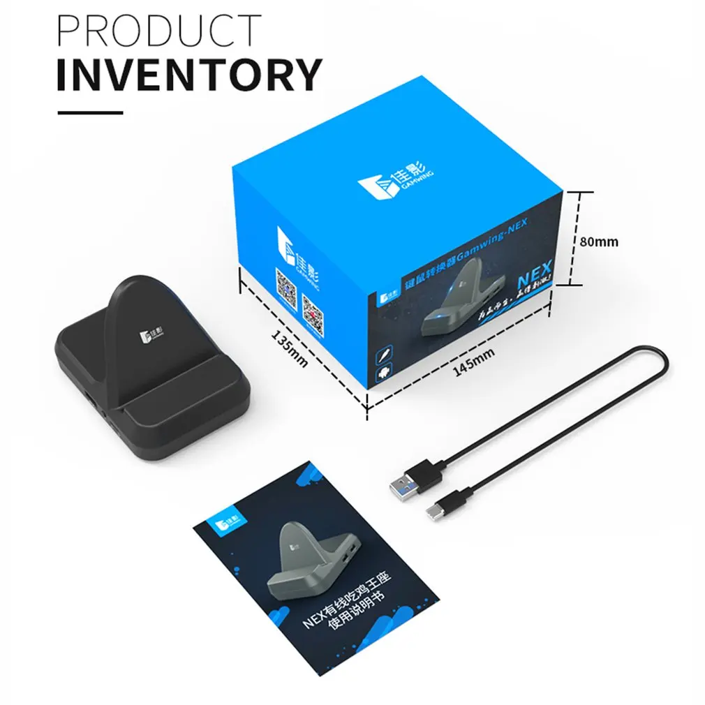  GAMWING for PUBG Mobile phone Game Controller Dual USB Ports Mouse and Keyboard Battledock Converte