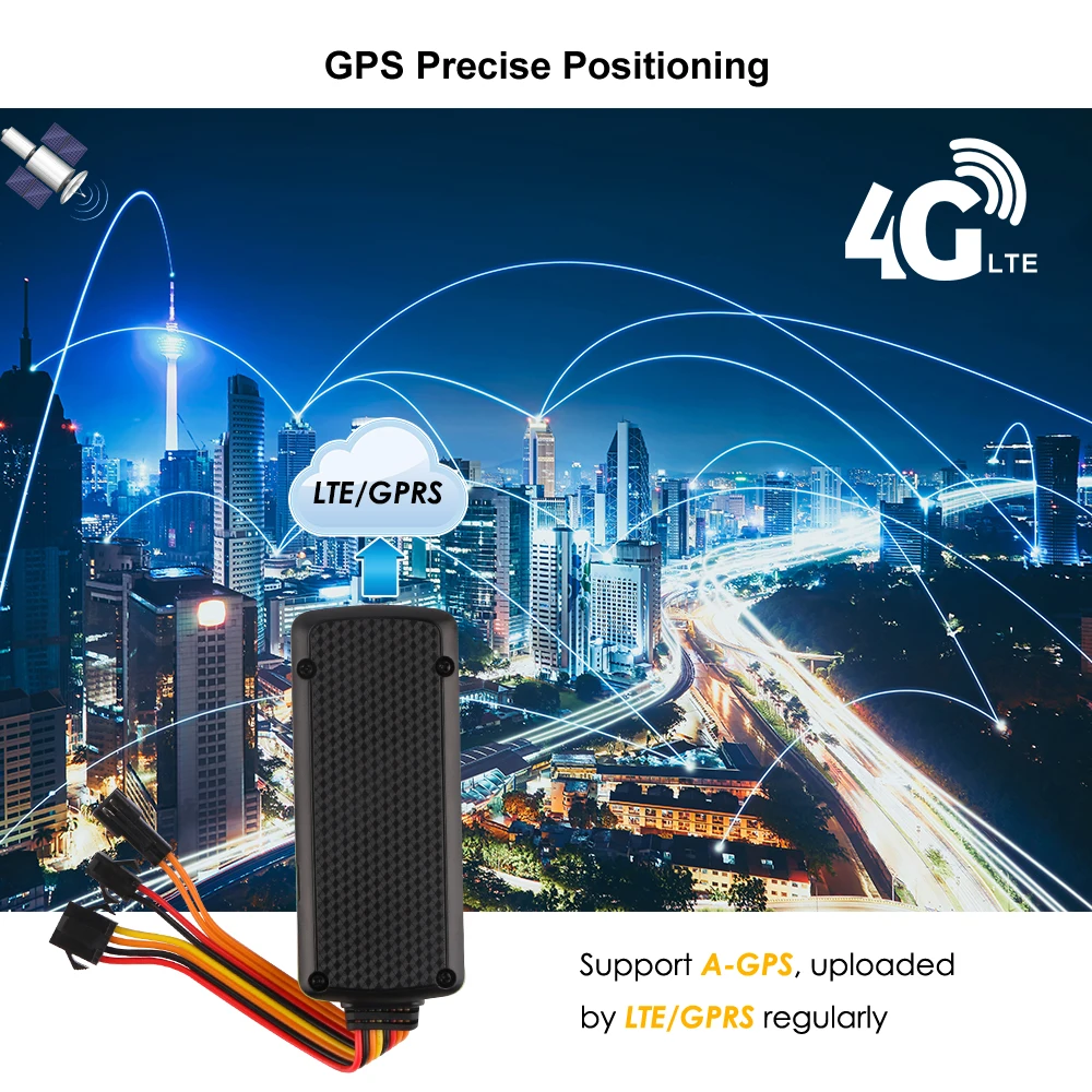 4G GPS Tracker Car LTE CAT M1 NB-lot Cut Off Oil Collision Alarm Car Tracker Overspeed Alarm Waterproof GPS Locator Free APP