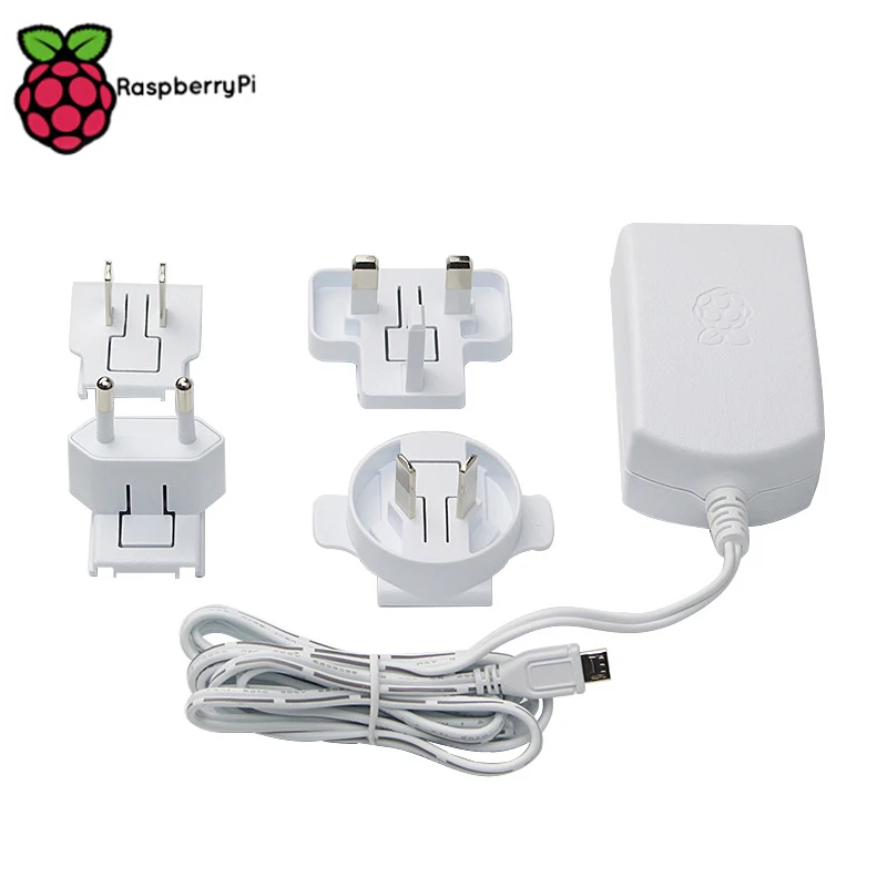 

Official Power Adapter for Raspberry Pi 3 Model B+ 5.1V 2.5A Power Charger with Replaceable EU US UK Plug Power Supply for RPI3
