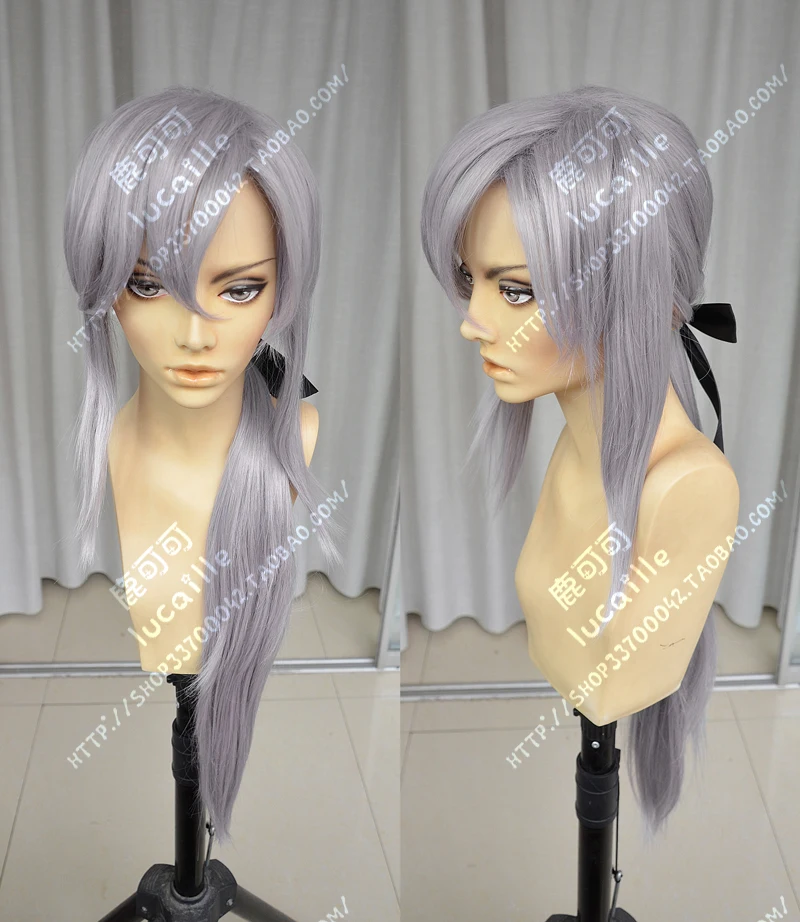 

Owari no Seraph of The End Ferid Bathory 80cm Long Pale Pinkish Grey Heat Resistant Cosplay Costume Wig