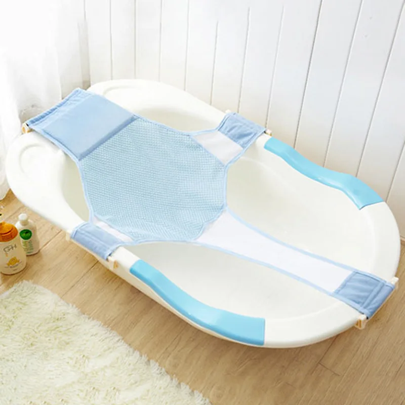 Регулируемая противоскользящая сетка для ванны для новорожденных, для ухода за ребенком, для купания, для ванной, слинг, Сетчатое сиденье, безопасность, поддержка безопасности, душ для младенцев, NBB0193