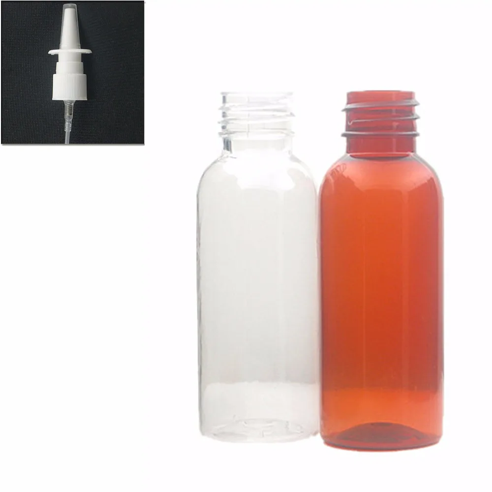 

30ml empty amber/clear plastic nasal spray,pet mist bottle