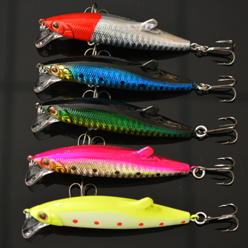  1PCS Hard Bait Minnow Fishing Lure Plastic Artificial Carp Fish Lures Jig With Hook Swim Baits Cran