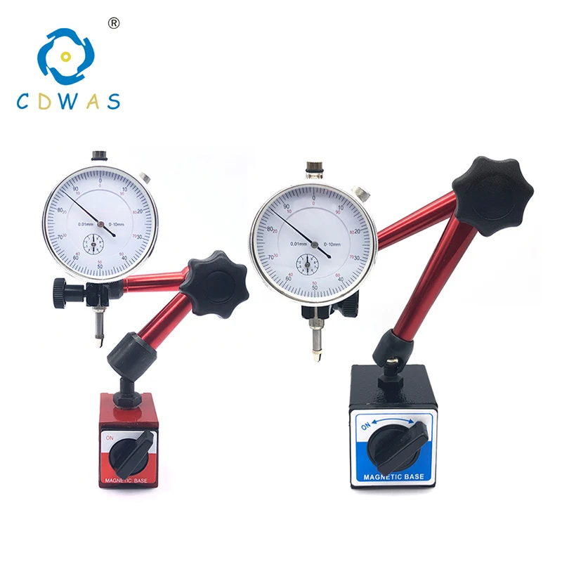 Günstige Magnetische steht messuhr Universal Magnetische Basis Halter Stand Tisch Skala Präzision Indikatoren Messung Werkzeug Set