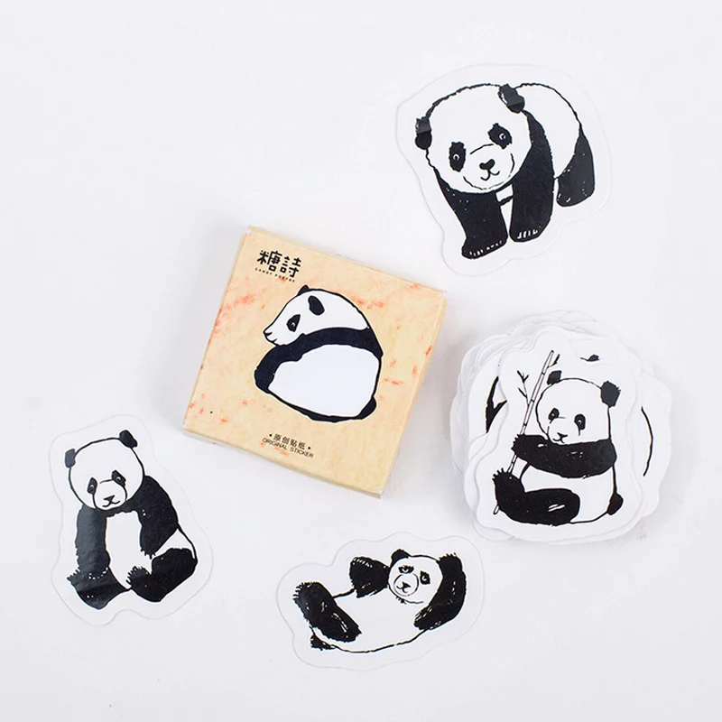 

45 pcs/lot cartoon cute panda mini paper sticker package DIY diary decoration sticker album scrapbooking