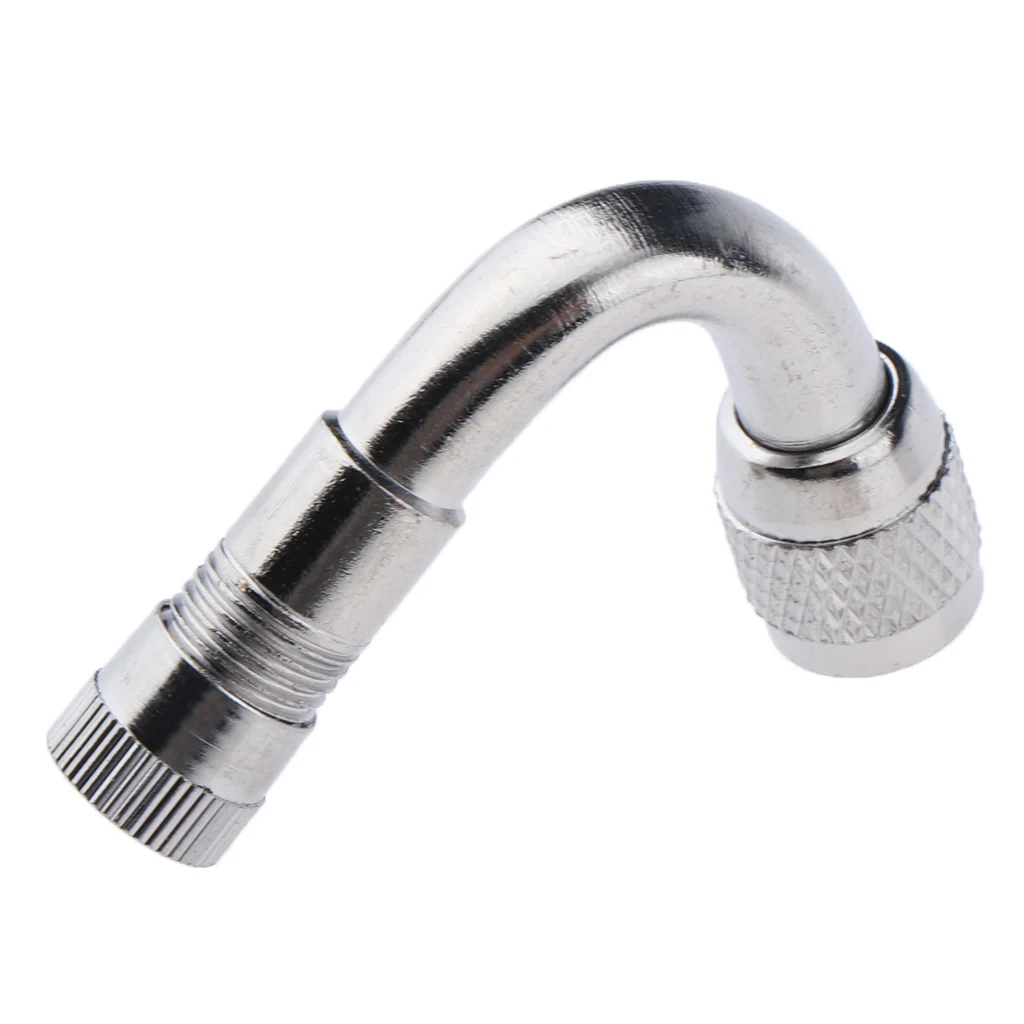 Car Motorcycle Tire Brass 45/90/135 Degree Lengthened Inflatable Tube Superior Quality With a Chrome Finish Superior Quality