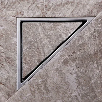 

Hidden Type Triangle Tile Insert Floor Waste Grates Shower Drain 232mm*117mm 304 Stainless Steel Floor Drain