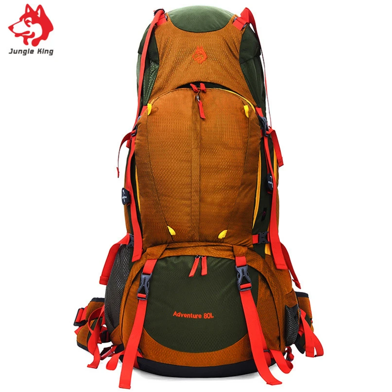 

Jungle King 2018 Outdoor Professional Mountaineering Bag 80L Backpack Large Capacity Sports Camping Hiking Climbing Backpack