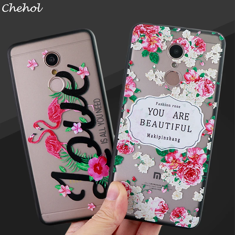 New Cell Phone Cases For Xiaomi Redmi Note 4 5 6 X A plus Flowers Case Soft TPU Silicone Fitted Mobile Covers Accessories | Мобильные
