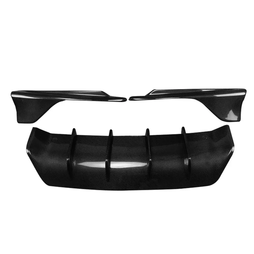 Carbon Fiber Rear Bumper Lip Diffuser Bumper Protector With Splittefor LEXUS IS300 IS350 IS F Sport Sedan 4 Door 17-18 - Цвет: Lip and Splitters