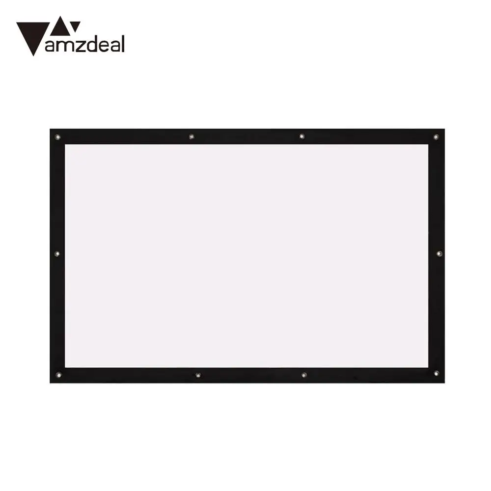 

Portable Folded Projection Screen Projector Screen Movie Screen Projector Cloth Screen Business Education Oudoor 16:10