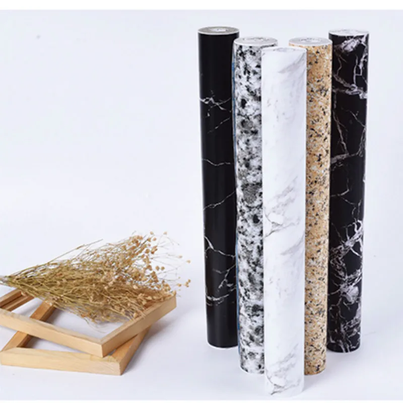 Marble Self-adhesive Paper Waterproof Pvc Kitchen Oil Wall Stickers Countertop 60x100 Cm Refurbished Paper