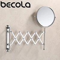 Becola 8 Inch 3X Magnifying Round Wall Make Up Mirror Two-Sided Retractable Bathroom Mirror 360 Degree Swivel Makeup Mirror 1