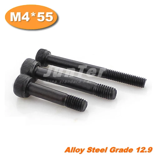 

100pcs/lot DIN912 M4*55 Grade12.9 Half Thread Alloy Steel Hex Socket Head Cap Screw