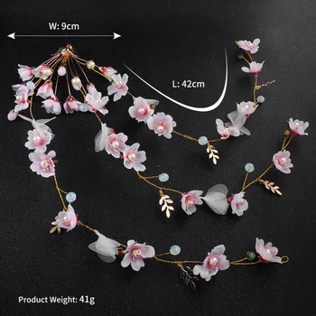 

New handmade pearl crystal flower headwear wedding heanband