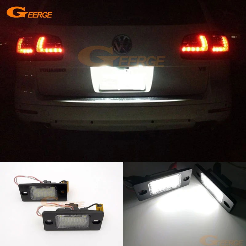 

For Volkswagen VW Touareg 2004-2010 Excellent Ultra bright 18 smd 3528 Epistar Led License plate light No OBC error