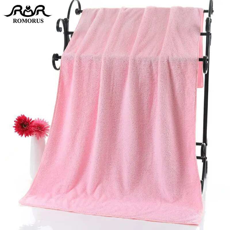 8 цветов, полотенце из микрофибры, супер впитывающее быстросохнущее банное полотенце из кораллового флиса, мягкое полотенце для лица, одноцветное полотенце - Цвет: Розовый