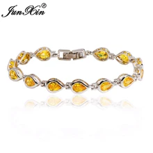Женские модные ювелирные браслеты желтый AAA циркон каменная капля дизайн браслет pulseras mujer высокое качество BR0376