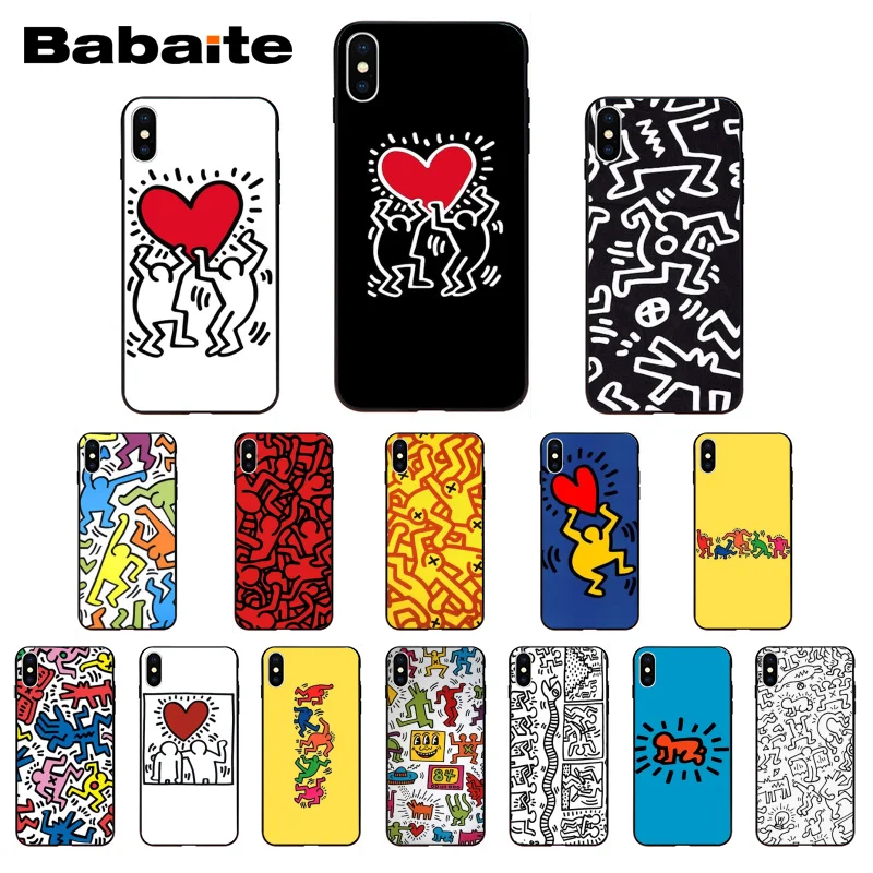 

Babaite Keith Haring Soft Silicone TPU Phone Cover for iPhone 8 7 6 6S Plus X Xs Xr XsMax 5 5S SE 5c Coque11 11pro 11promax