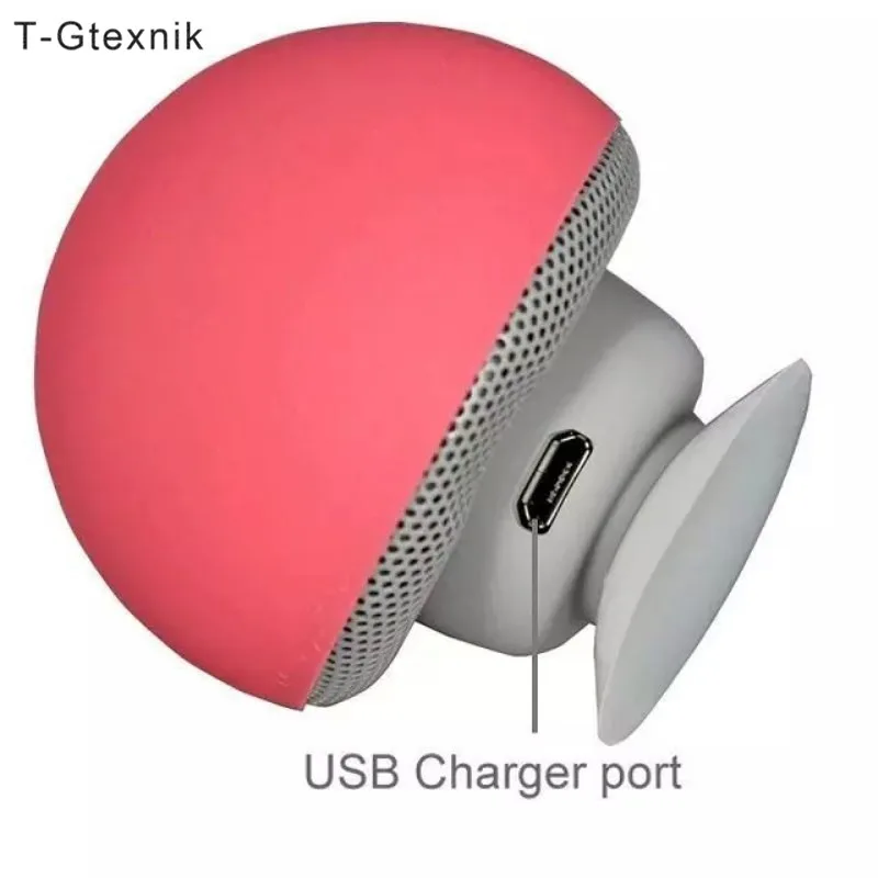 T-Gtexnik Mini Mushroom Speaker Wireless bluetooth With Micro 3w Suction Waterproof Stereo Bluetooth For iPhone | Электроника
