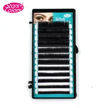 Stars colors C Curl 0.15 mm Thick Mix Length False Eyelash Long Soft Maquiagem Eyelashes Makeup Mink Fake Eye Lash Extensions