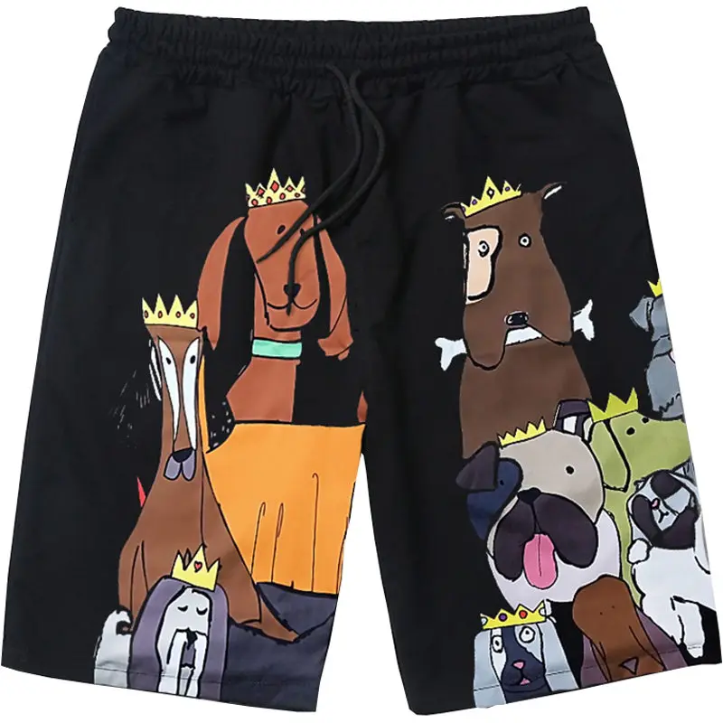 Летний напечатаны пляжные шорты мужские Смешные пляжные шорты Plage Быстросохнущие шорты мультфильм моды 8XL 7XL