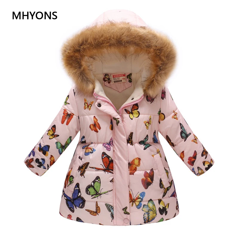 Детская куртка для девочек г., осенне-зимняя куртка для девочек, пальто теплая верхняя одежда с капюшоном для малышей, пальто Одежда для девочек детские пуховики