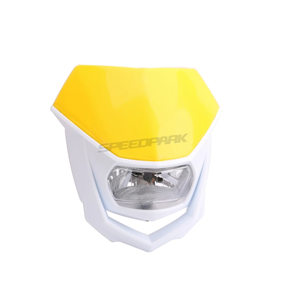 SPEEDPARK 7 цветов Универсальный 35 Вт мотоцикл эндуро фара H4 головной свет для KTM Honda Suzuki Yamaha Kawasaki BMW - Цвет: Yellow White