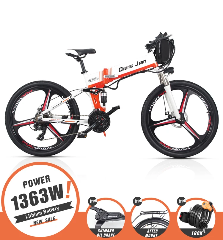 Best Accepted Electric Brake Hydraulic Bike Mountain Bike Electric 48v350w 10.4ah + 18ah De La Battery Of Litio Ebike Inside Li Batt 7