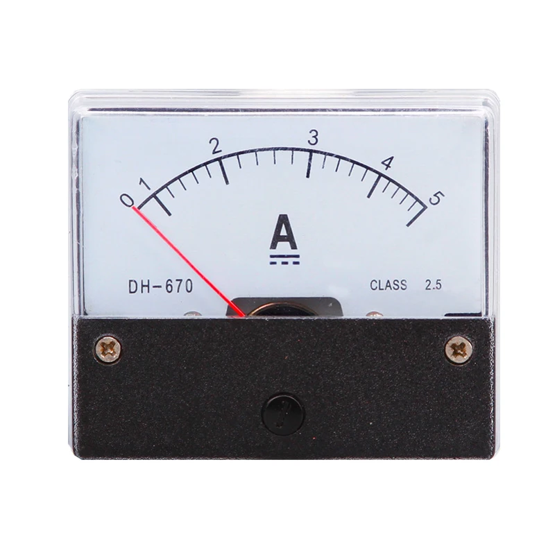 DH 670 DC Analog Meter Panel Current Meter Ammeters Gauge 0 5Ain Power