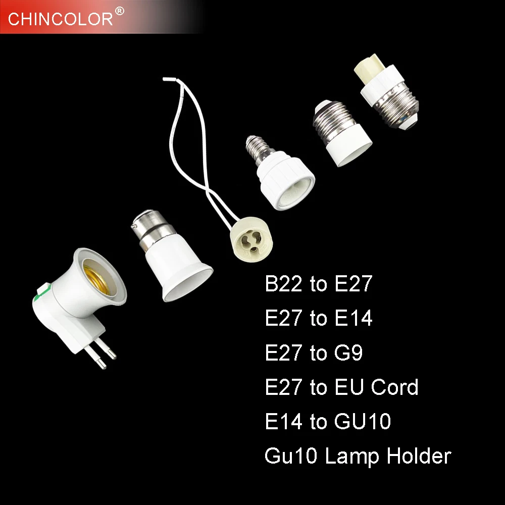 10 шт. патроны для лампы E27/ GU10 / B22/ E14/ G9/ EU|adapter e27|lamp holder baseadapter gu10 e27 |
