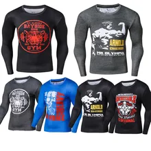 Мужские компрессионные футболки спортивные фитнес Длинные рукава трико Баскетбол Бег эластичная футболка спарринг компрессионная одежда