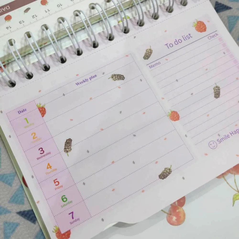 2019 365 Days Kawaii B6 Diary Personal Weekly Monthly Week Spiral Ring Binders Cute To Do Planner School Notebook Agenda Journal |