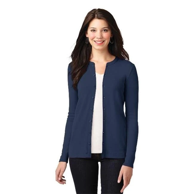 Port Authority LM1008 Ladies Concept Stretch Button-Front Cardigan Dress Blue Navy - Small