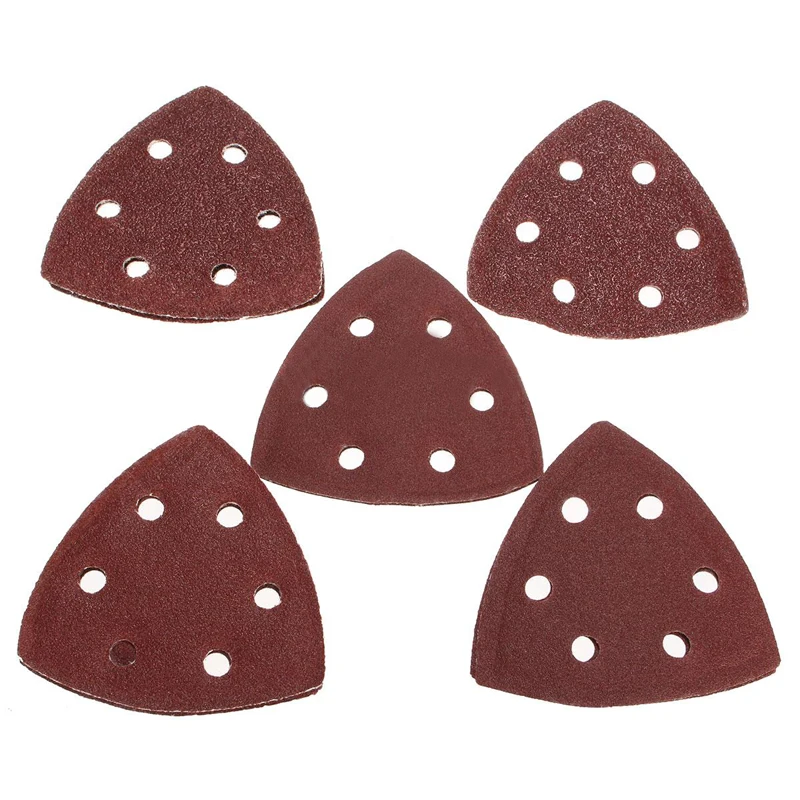 50Pcs x 90mm Triangle Sanding Sheets Mouse Detail Sander Pads 40 60 80 100 120Grit