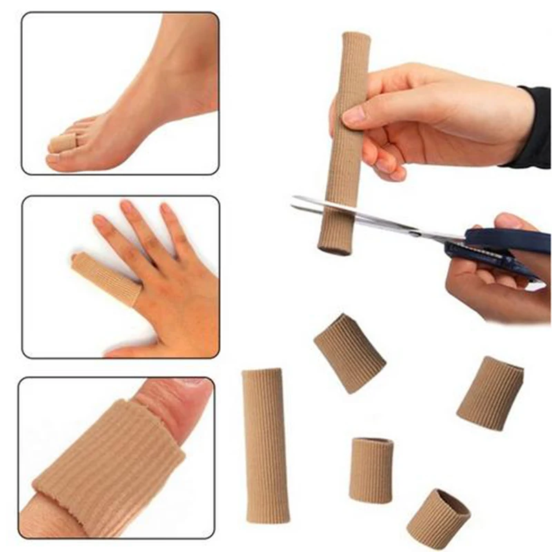 

Gel Fabric-Covered Toe Tube Bunion Toes Protector Corns Calluses Hallux Valgus Orthopedics Bunion Guard for Feet Care H0063