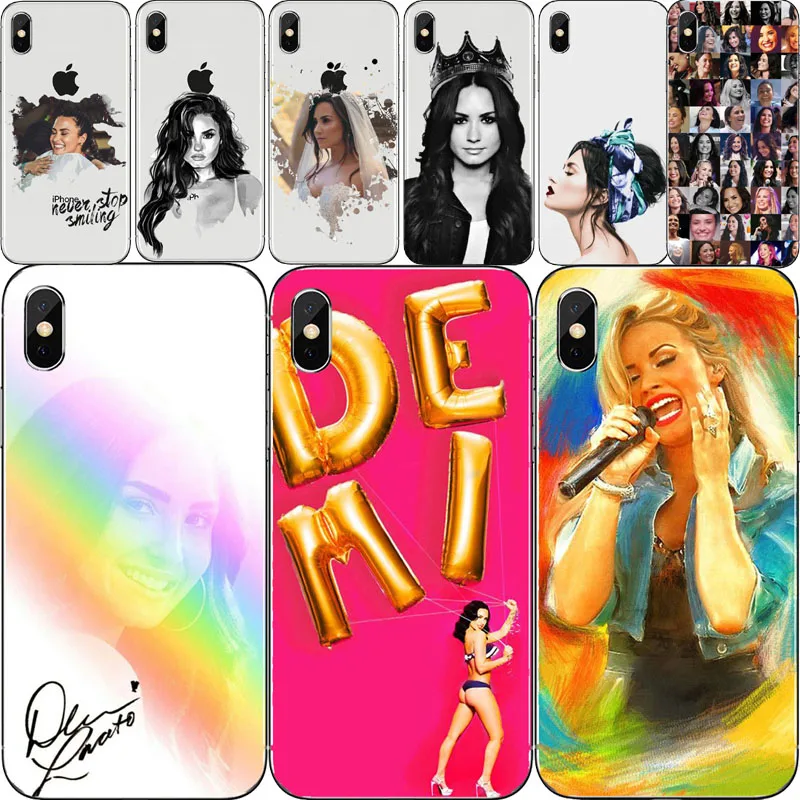 

Rock princess Caso de Telefone Celular Soft TPU Para iPhone 5 4 6 7 8 Plus X Grande Nucleo Alpha Prime Demi Lovato A Superstar