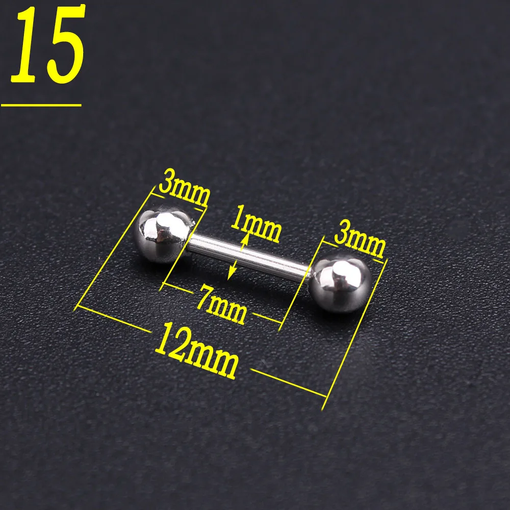 Оптовая 10 шт. Лот Серебряный Пирсинг Из Нержавеющей Стали Губы Брови Нос