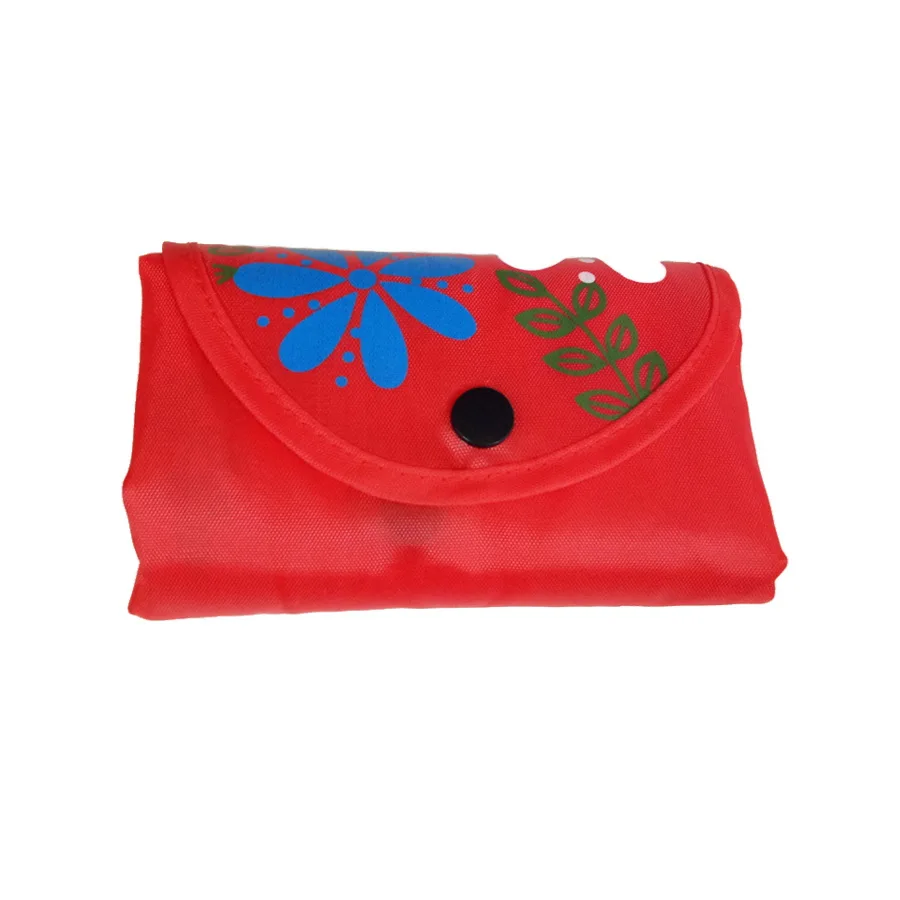 Складная многоразовая хозяйственная сумка с цветочным принтом, рекламная сумка, сумка для покупок - Цвет: red