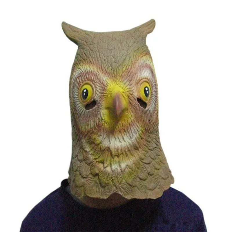 Buy Halloween Mask Full Head Owl Latex Mask In Adult