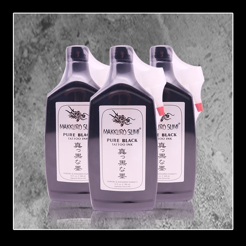 Permanent Makeup Tattoo Supplies 12OZ Pure Black Makkuro Sumi Tattoo